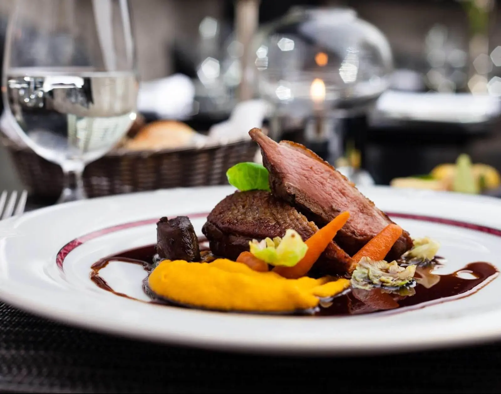 Private chef dining at the hunting lodge