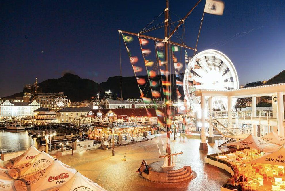 V&A Waterfront in Cape Town at night