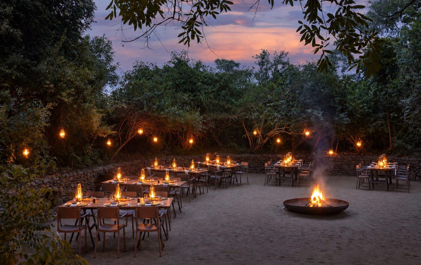 Boma dinner under the stars at a Kruger safari lodge